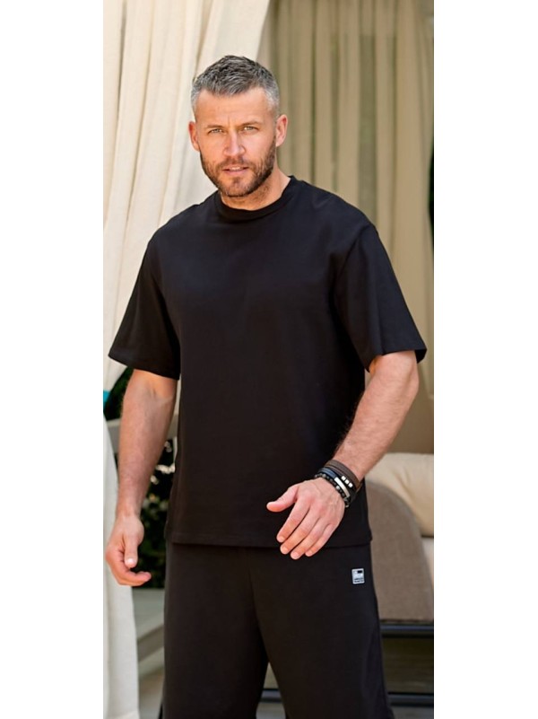 Футболка чоловіча чорного кольору 33591