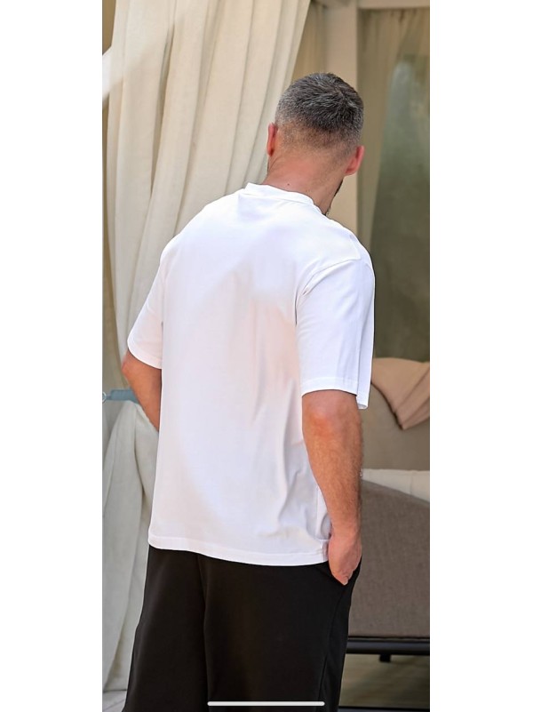 Футболка чоловіча молочного кольору 33592