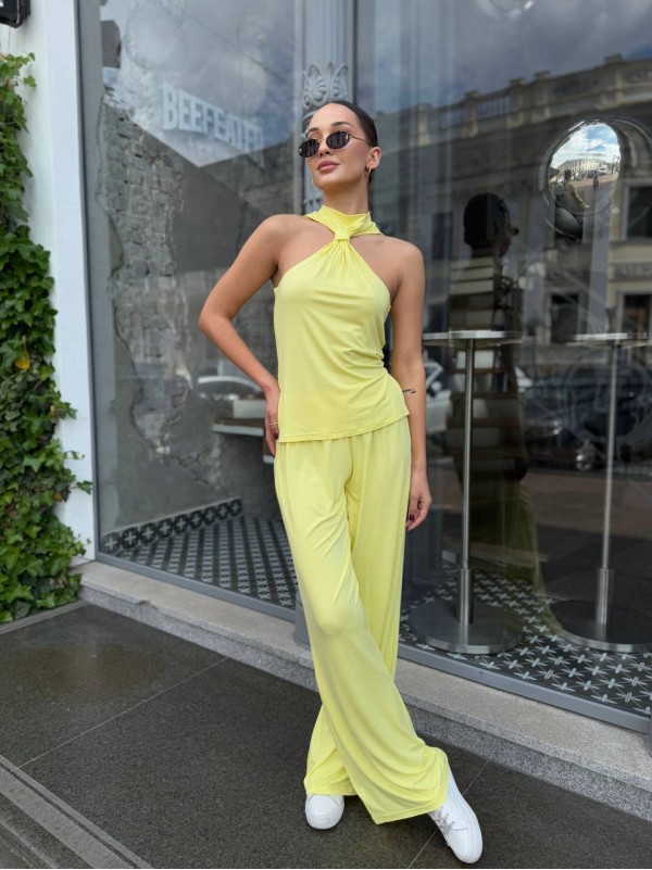 Жiночiй прогулянковий костюм жовтого кольору 33608