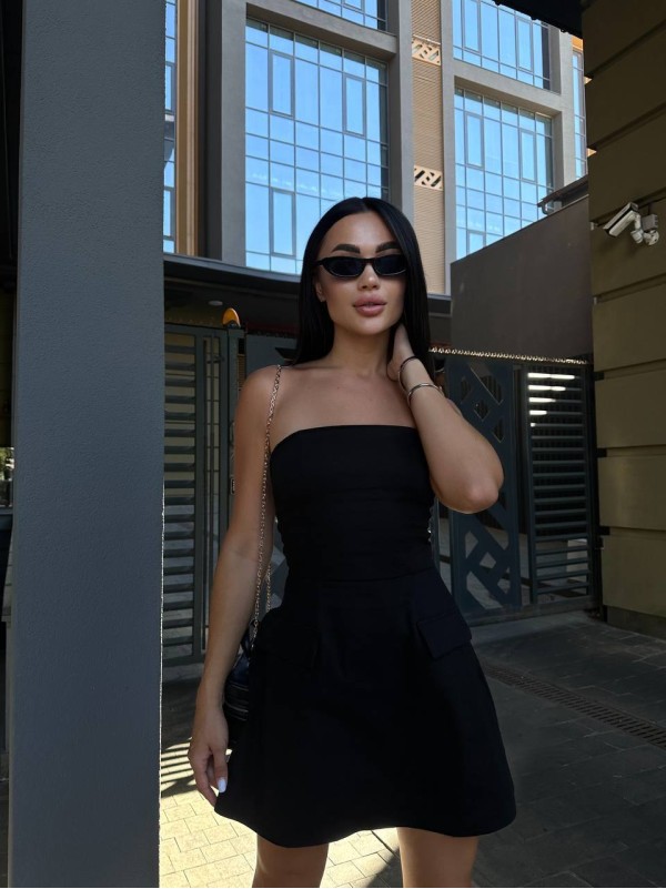 Базова сукня міні чорного кольору 33616