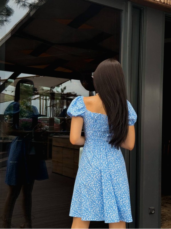 Літня сукня міні блакитного кольору 33661