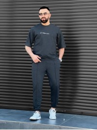 Чоловічий повсякденний костюм графiтового кольору 33664