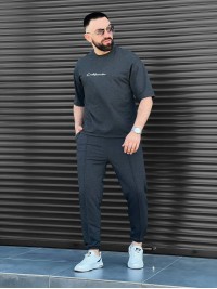 Чоловічий повсякденний костюм графiтового кольору 33664