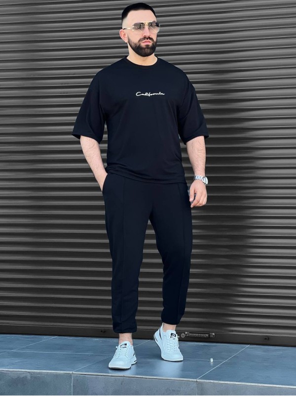 Чоловічий повсякденний костюм чорного кольору 33666