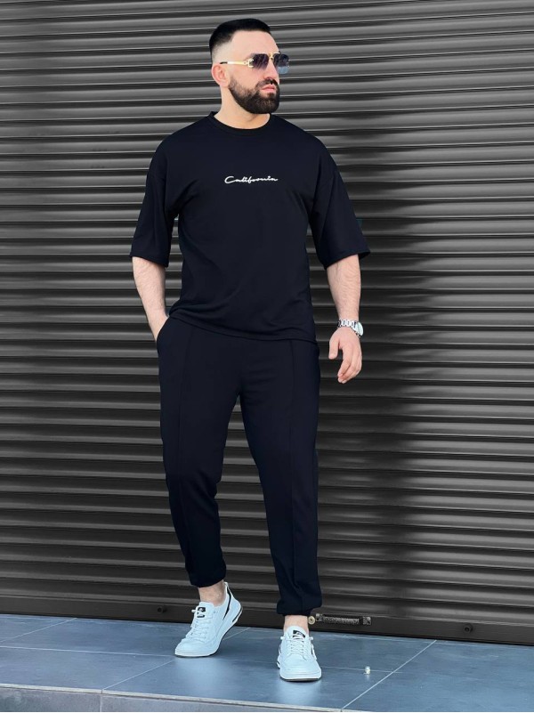 Чоловічий повсякденний костюм чорного кольору 33666