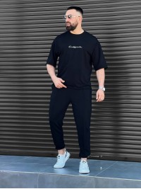 Чоловічий повсякденний костюм чорного кольору 33666