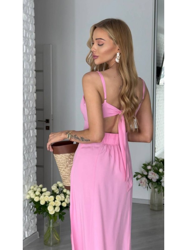 Легка сукня міді рожевого кольору 33684