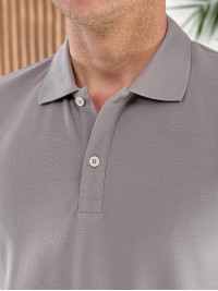 Чоловіча футболка-поло сiрого кольору 33691