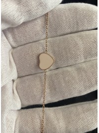 Браслет Серце замок карабін золотого кольору 33747