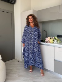 Ніжна сукня міді синього кольору 33798