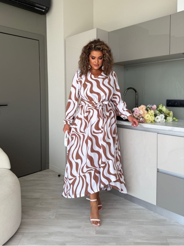 Ніжна сукня міді кавового кольору 33801