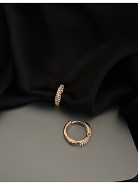 Сережки маленькі кільця золотого кольору 33811