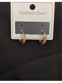 Сережки маленькі кільця золотого кольору 33811