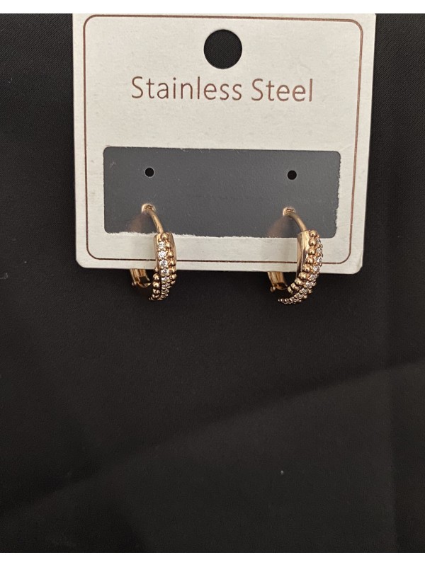 Сережки маленькі кільця золотого кольору 33811