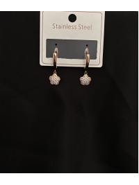 Сережки квіточка англійський замок золотого кольору 33815