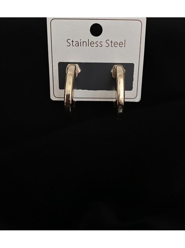 Легкі сережки кільця золотого кольору 33824