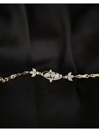 Ніжний браслет замок шарнір золотого кольору 33828