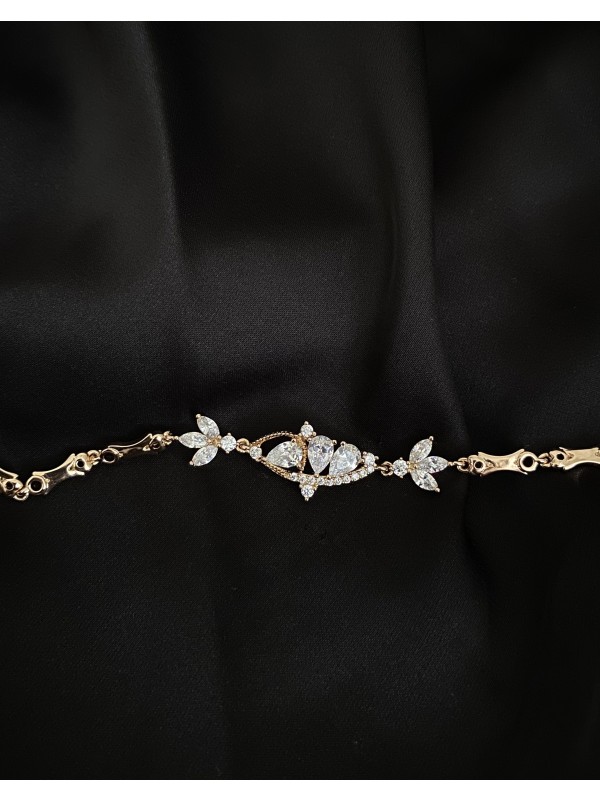 Ніжний браслет замок шарнір золотого кольору 33828