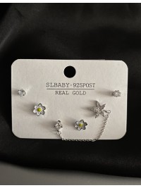 Комплект з 6 гвоздиків срібного кольору 33839