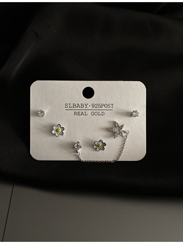 Комплект з 6 гвоздиків срібного кольору 33839