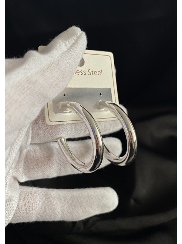 Кільця застібка - пусет срібного кольору 33841