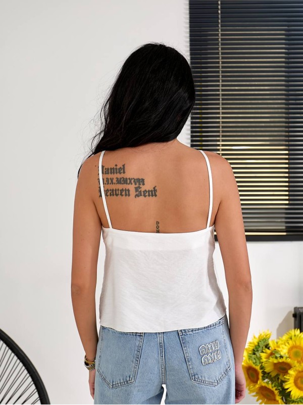 Лiтнiй жіночий топ молочного кольору 33850