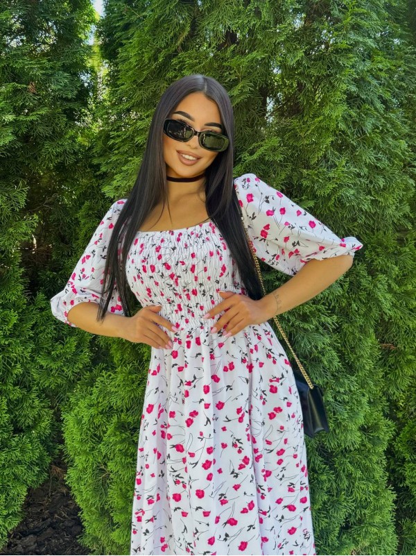 Жіноча сукня максі бiлого кольору 33867