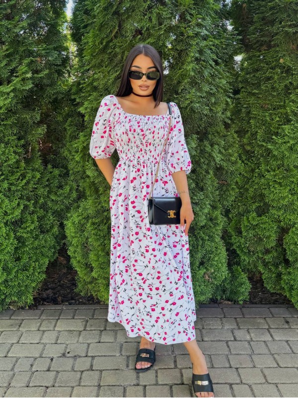 Жіноча сукня максі бiлого кольору 33867