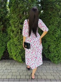 Жіноча сукня максі бiлого кольору 33867