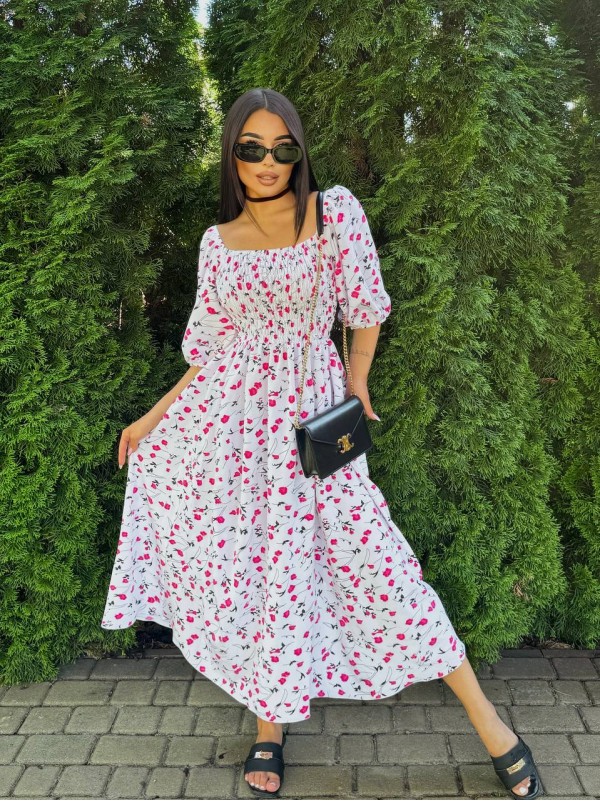 Жіноча сукня максі бiлого кольору 33867