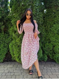 Жіноча сукня максі рожевого кольору 33868