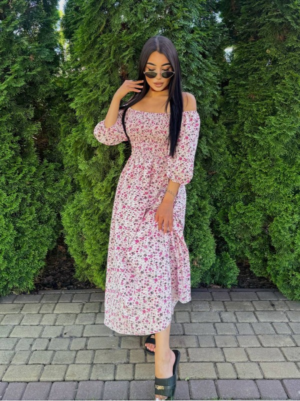 Жіноча сукня максі рожевого кольору 33868