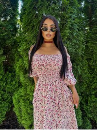 Жіноча сукня максі рожевого кольору 33868