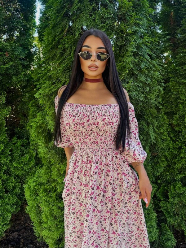 Жіноча сукня максі рожевого кольору 33868