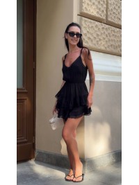 Лiтнiй сарафан мiнi чорного кольору 33872