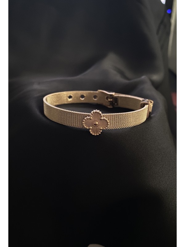 Браслет Конюшина замок пряжка золотого кольору 33874