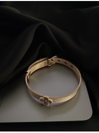 Браслет Конюшина замок пряжка золотого кольору 33874