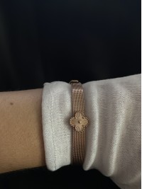 Браслет Конюшина замок пряжка золотого кольору 33874