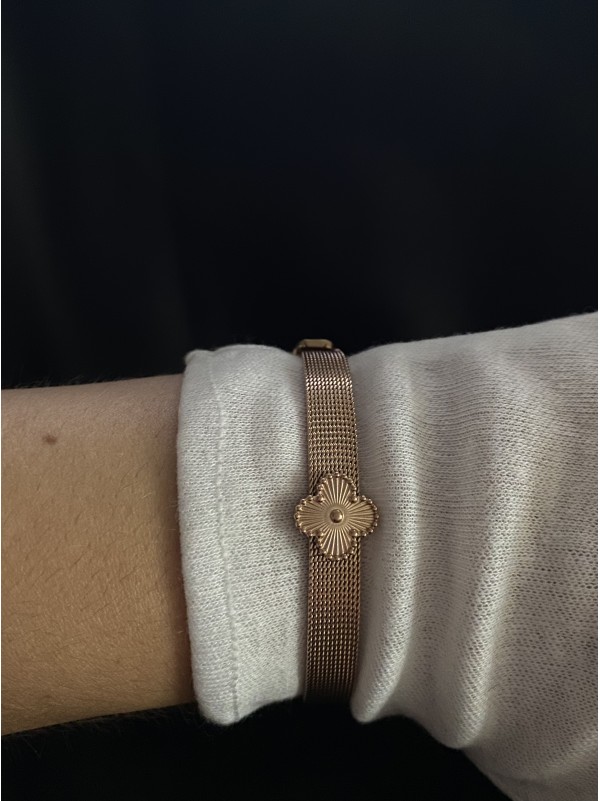 Браслет Конюшина замок пряжка золотого кольору 33874