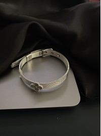 Браслет Конюшина замок пряжка срібного кольору 33875