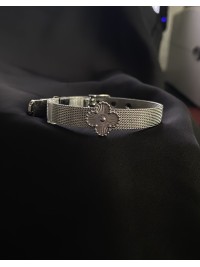 Браслет Конюшина замок пряжка срібного кольору 33875