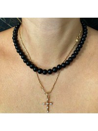 Намисто з перлинами чорного кольору 33993