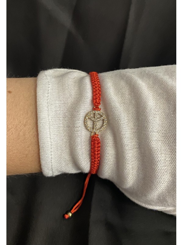 Червона нитка зі знаком пацифік на затяжці 33995