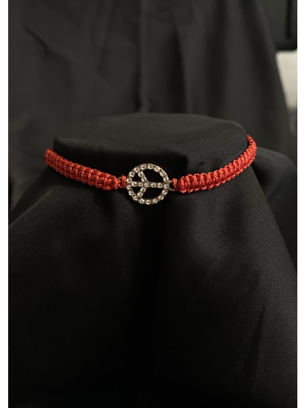 Червона нитка зі знаком пацифік на затяжці 33995