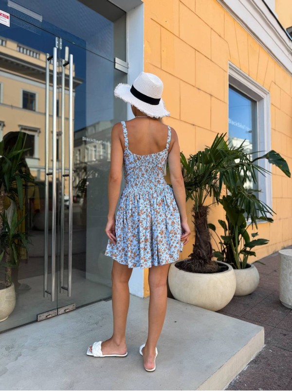 Легка сукня міні м'ятного кольору 34019