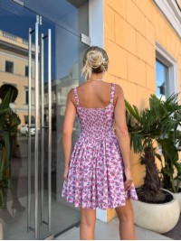 Легка сукня міні бузкового кольору 34020