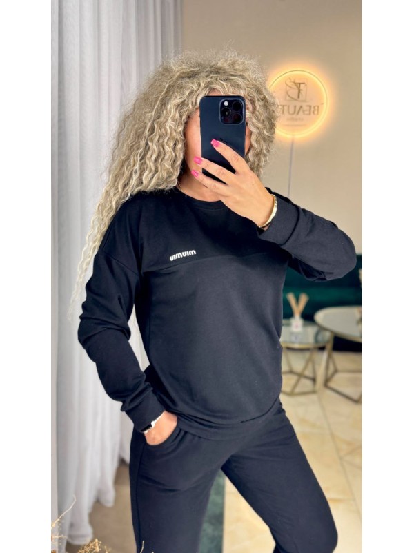 Жіночий спортивний костюм чорного кольору 34103