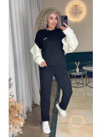 Жіночий спортивний костюм чорного кольору 34103