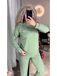 Жіночий спортивний костюм оливкового кольору 34106