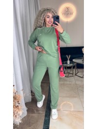 Жіночий спортивний костюм оливкового кольору 34106